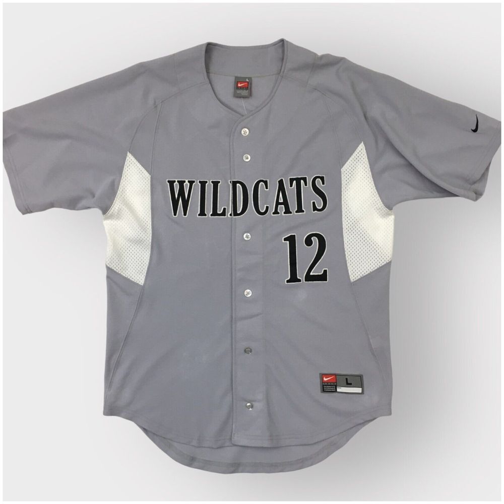 Vintage‎ Nike Wildcats Jersey Size Large Baseball #12 AUTHENTIC Sewn NEW